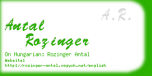 antal rozinger business card